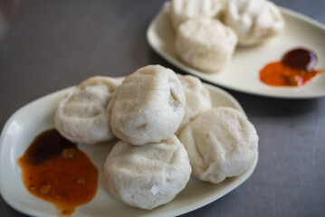 Delicious steamed bun traditional Taiwanese snack