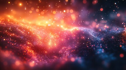 Quantum entanglement visualization at nanoscale, abstract representation