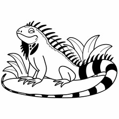 illustration of a cartoon lizard