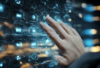 di.png screen centers concepts data virtual digital technology internet hand touching