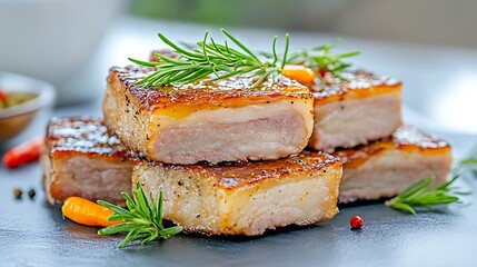 Delicious Crispy Roasted Pork Belly Cubes