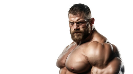 Obraz premium caucasian male fitness model isolated on white background