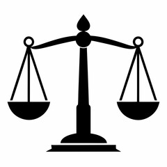 Balance Scale Silhouette Vector Art