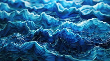 Obraz premium oceanica wave seamless pattern wallpaper