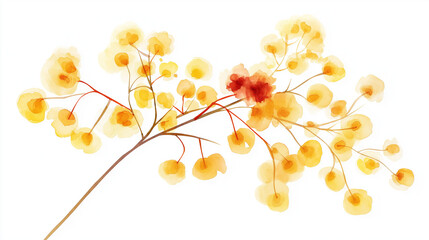 Watercolor, yellow and red gradient color of flower petal clipart on a white background. --ar 169 --style raw --v 6.1 - Upscaled (Creative) by @Creator Tools (relaxed)