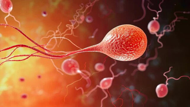 artificial insemination illustration under a microscope