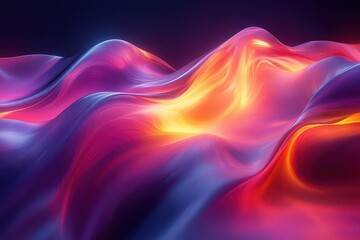 Obraz premium futuristic abstract 3d background designed with flowing forms and vibrant colors creating an immersive visual experience that captivates the viewers imagination and evokes a sense of wonder