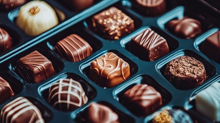 Elegant Premium Chocolates in Luxurious Presentation for Gourmet Treats and Gifts