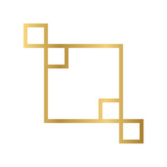 abstract gold shape outline