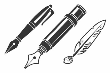 fountain pen vector illustration