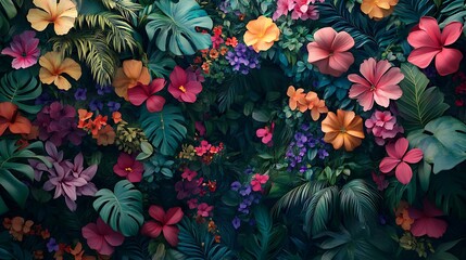 A breathtaking garden-inspired background filled with vibrant floral displays