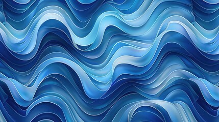 Fototapeta premium oceanic wave seamless pattern wallpaper