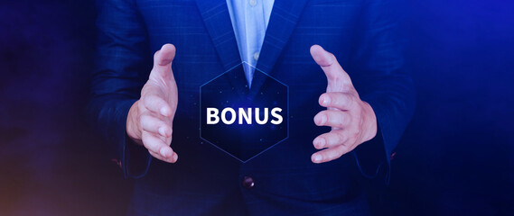 Bonus concept, suggests additional reward or incentive provided to individuals based on their...