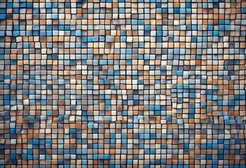 Fototapeta premium shape wall.png arranged mosaic textured tiles