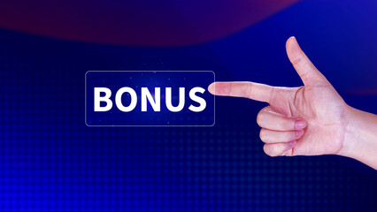 Bonus concept, suggests additional reward or incentive provided to individuals based on their performance or achievement. saving and manage money to success business