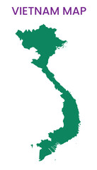 High detailed map of Vietnam. Outline map of Vietnam. Asia