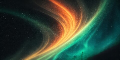 Cosmic Nebula Orange Teal Galaxy Swirl Background
