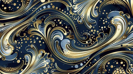 oceanic wave seamless pattern wallpaper
