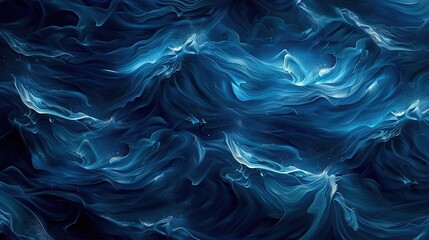 Obraz premium oceanic wave seamless pattern wallpaper