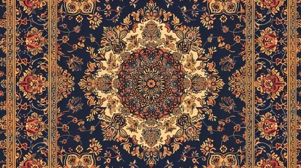 Naklejka premium persian rugs seamless pattern wallpaper