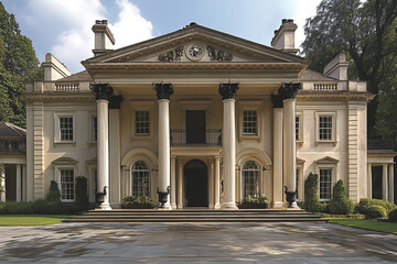 Grand Neoclassical Mansion with Corinthian Columns