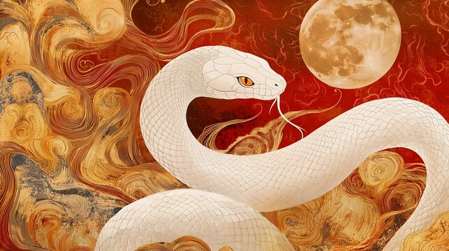 Chinese New Year.lunar new year,year of the snake.&nbsp;symbolizes the Lunar New Year of China.