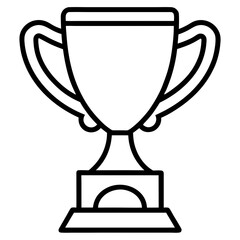 Elegant Line Art Trophy Illustration in Vector Format