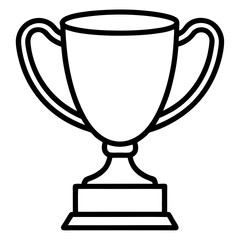 Elegant Line Art Trophy Illustration in Vector Format