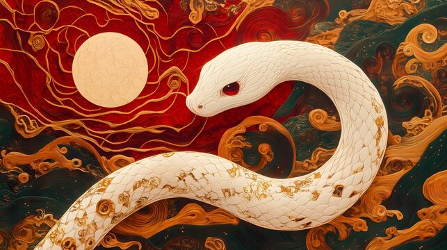 Chinese New Year.lunar new year,year of the snake.&nbsp;symbolizes the Lunar New Year of China.