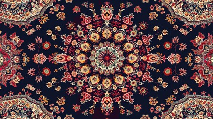 persian rugs seamless pattern wallpaper