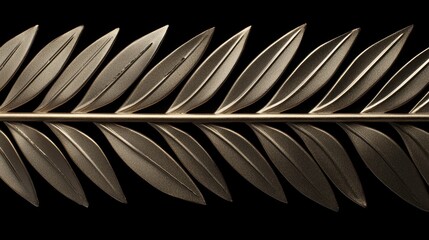 Fototapeta premium Elegant Gold Leaf Branch Design - Decorative