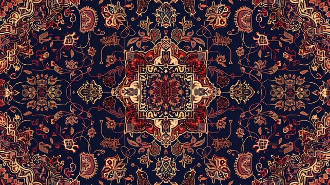persian rugs seamless pattern wallpaper