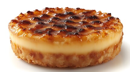 Delicious baked flan with caramelized sugar topping and buttery crust.