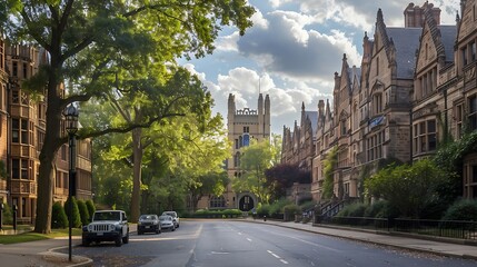 Obraz premium A view of the historic buildings in Boston, Massachusetts, USA.