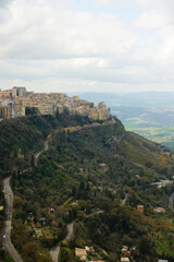 Old city of Enna, Sicily, Italy