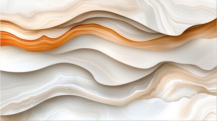 Obraz premium Abstract Beige and Orange Marble Texture Swirling Wave Pattern Background Design