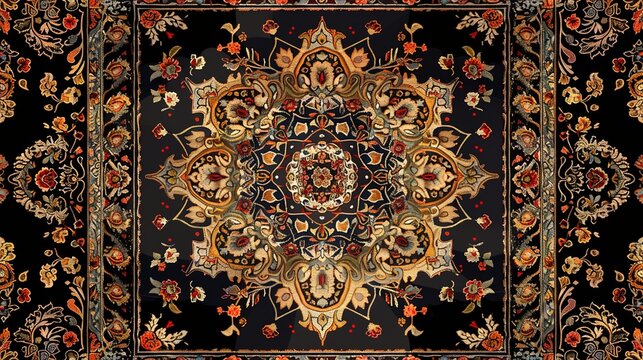 persian rugs seamless pattern wallpaper
