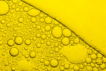 Close-up of yellow bubble texture,Abstract background of soap bubbles on yellow background