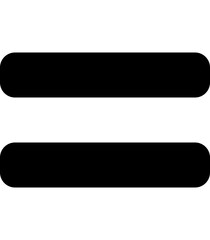 flat black equals sign solid vector icon monochrome graphic symbol for mathematical operations calculations and logic equations