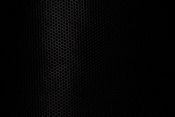 Close-up of speaker background,black macro texture,Speaker grille,Abstract black metallic mesh texture for background. Industrial backdrop. The speaker of a musical column.