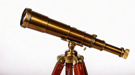 A vintage brass telescope 