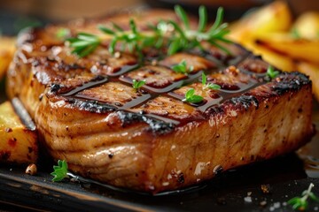 Juicy Grilled Steak with Rosemary and Thyme