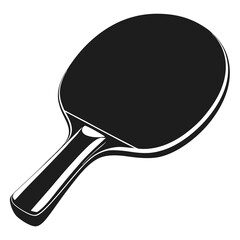 Table tennis bat silhouette vector illustration