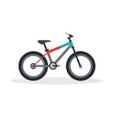 Mountain bike vehicle isolated flat vector illustration on white background.