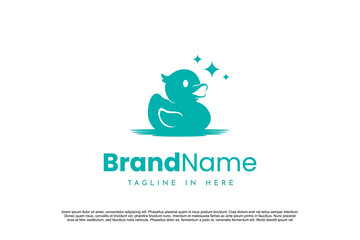 animal duck logo vector icon illustration