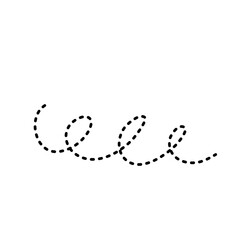 hand drawn dotted line path