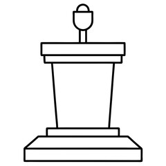 Elegant Podium Vector Illustration