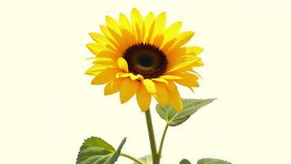 Fototapeta premium A Bright and Vibrant Russian Sunflower with Large Dark Center, Captured in Full Bloom