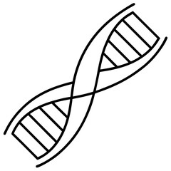 Geometric DNA Line Art Illustration