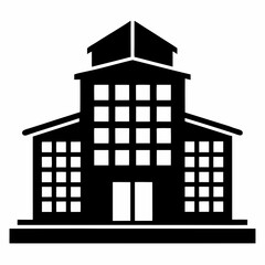 Corporate Building Silhouette Vector Art